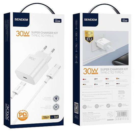 OG88 - مجموعة من قابس الاتحاد الأوروبي PD30W شاحن سريع