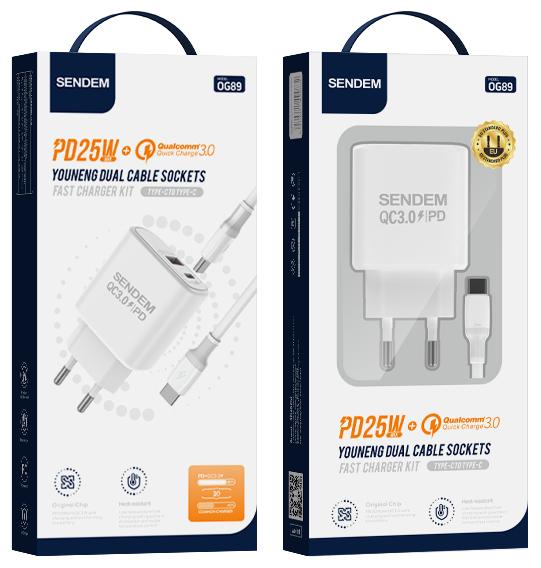 شاحن كامل مع كابل - سريع الشحن 25 وات - OG89