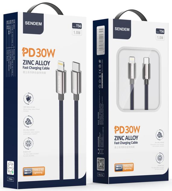 T56 -PD- zinc alloy PD 30W fast charging cable