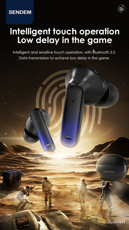 S17 ANC noise-cancelling wireless in ear bluetooth headset