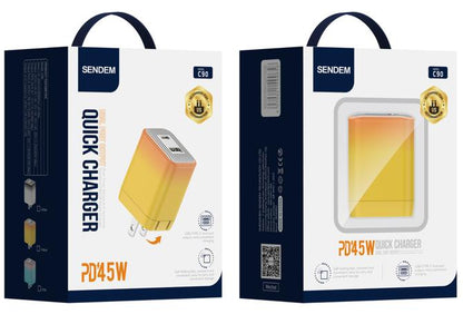 شاحن سريع C90 US PLUG PD45W+QC3.0