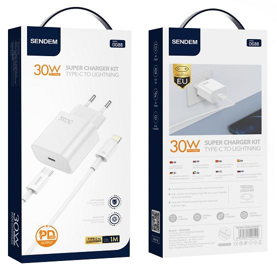 OG88-PD-SET-30W-QC-شاحن كامل مع كابل سريع الشحن 