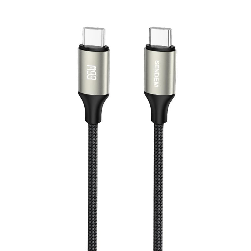 كابل شحن سريع مضفر من الألومنيوم T64 -C إلى C- بطول 1.2 متر - 66 واط