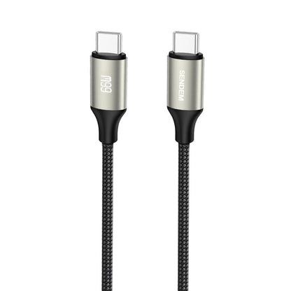 كابل شحن سريع مضفر من الألومنيوم T64 -C إلى C- بطول 1.2 متر - 66 واط